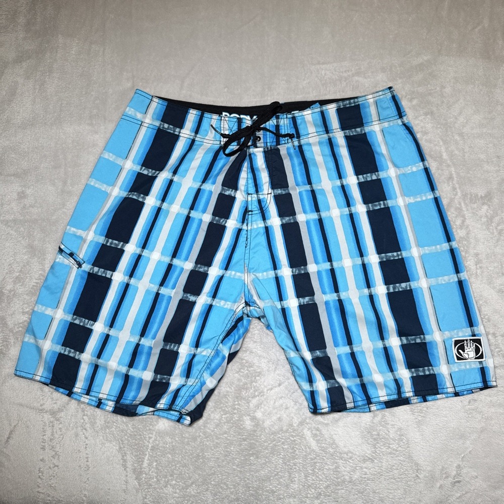 Body Glove Swim Navy Blue Board/Swim Shorts Men's Large 38‎ Geometric